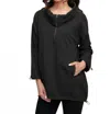 Liv By Habitat Toggle Zip Pullover In Black In Blue