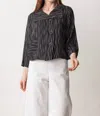 Liv By Habitat Vintage Strioe Swing Jacket In Black Stripe