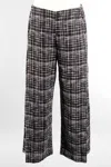 Liv By Habitat Women's Windowpane Ankle Pant In Black Windowpane