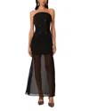 Liv Foster Ally Crepe Strapless Gown In Black