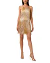 Liv Foster Bead-fringe Halter Mini Dress In Metalic Multi