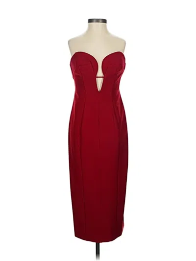 Pre-owned Liv Foster Cocktail Dress In Burgundy
