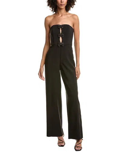 Liv Foster Crystal Bow Jumpsuit In Black