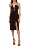 Liv Foster Stretch Twill Midi Dress In Black