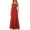 Liv Foster Cutout One-shoulder Gown In Spice