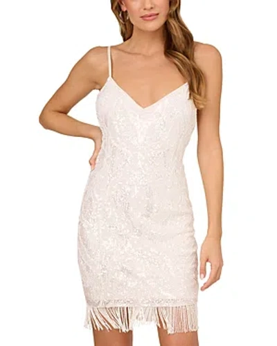 Liv Foster Embellished Open Back Mini Dress In Ivory