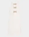 Liv Foster Gemma Embellished Bow Dress In Ivory