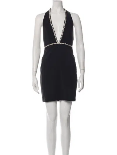 Pre-owned Liv Foster Halterneck Mini Dress W/ Tags In Black