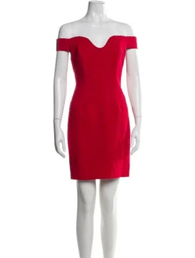 Pre-owned Liv Foster Off-the-shoulder Mini Dress W/ Tags In Red