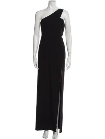 Pre-owned Liv Foster One-shoulder Long Dress In Black