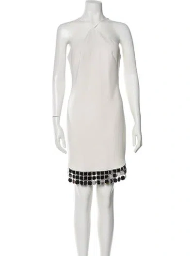 Pre-owned Liv Foster One-shoulder Mini Dress In White