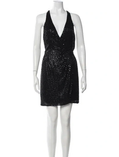 Pre-owned Liv Foster Patterned Mini Dress W/ Tags In Black