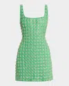 Liv Foster Piper Beaded Cocktail Minidress In Guava