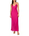 Liv Foster Satin A Line Dress In Cosmo Pink