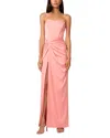 Liv Foster Aspen Strapless Side-twist Bustier Gown In Coastal Sun