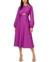 Liv Foster Cutout Open-back A-line Satin Midi Dress