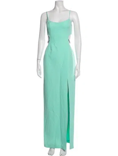 Pre-owned Liv Foster Scoop Neck Long Dress In Green
