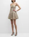 LIV FOSTER SEQUIN FIT-&-FLARE SWEETHEART MINI DRESS