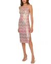 Liv Foster Rhinestone-strap Sequin Halter Midi Dress In Multi