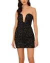 Liv Foster Sequined Mini Dress In Black