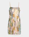 Liv Foster Sleeveless Sequin Mini Dress In Multi