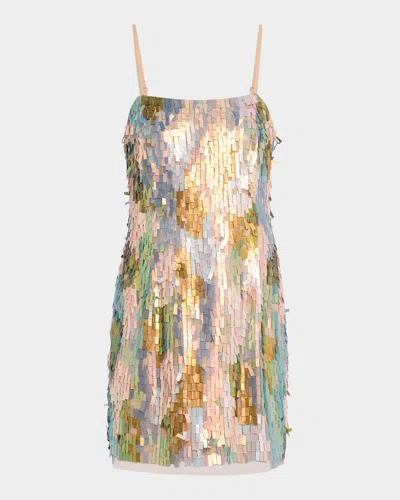 Liv Foster Sleeveless Sequin Mini Dress In Multi