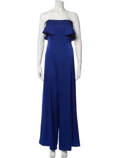 Pre-owned Liv Foster Strapless Jumpsuit In Blue