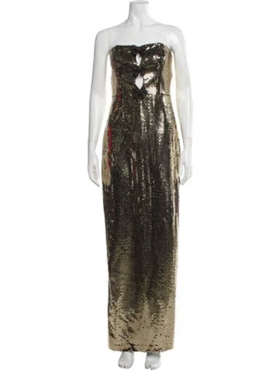 Pre-owned Liv Foster Strapless Long Dress In Multi