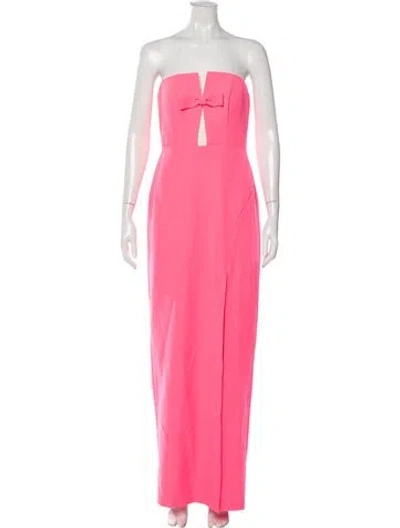Pre-owned Liv Foster Strapless Long Dress In Pink