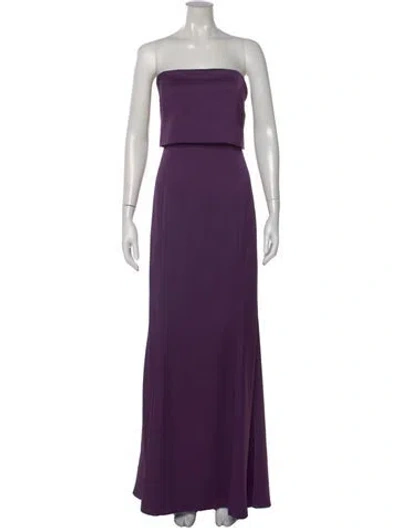 Pre-owned Liv Foster Strapless Long Dress In Purple