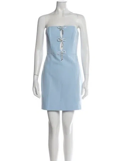Pre-owned Liv Foster Strapless Mini Dress W/ Tags In Blue