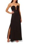 Liv Foster Women's Satin Strapless Gown In Black
