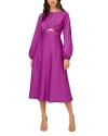 Liv Foster Cutout Open-back A-line Satin Midi Dress In Wild Orchid