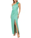 Liv Foster Stretch Satin Gown In Blue