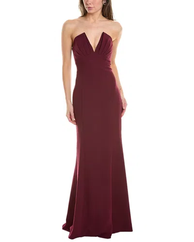 Liv Foster Twill Gown In Purple