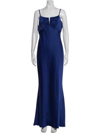 Pre-owned Liv Foster V-neck Long Dress W/ Tags In Blue