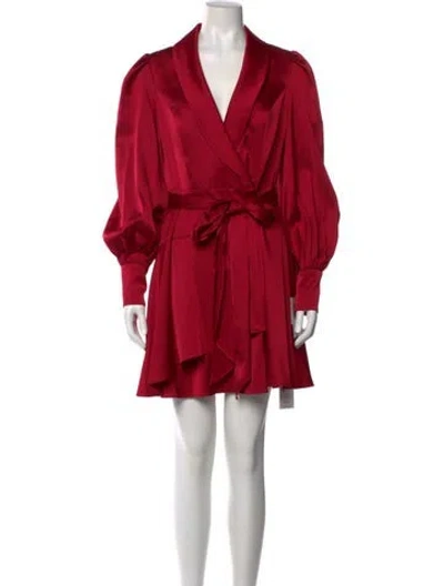 Pre-owned Liv Foster V-neck Mini Dress W/ Tags In Red