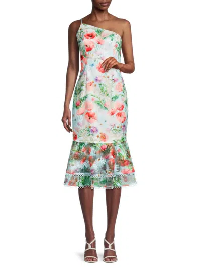 Liv Foster Women's Floral Flounce Midi Dress In Multi
