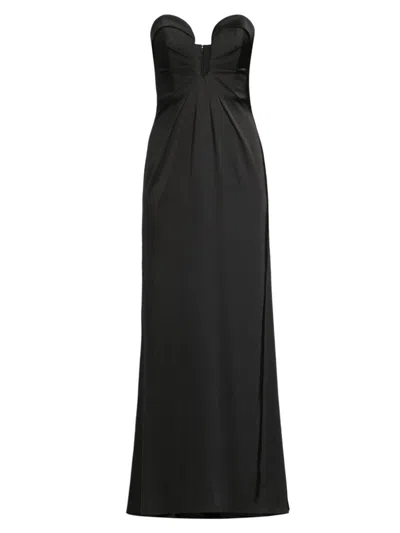 Liv Foster Women's Satin Strapless Gown In Black
