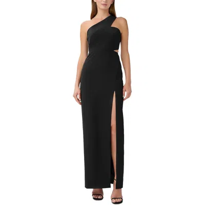 Liv Foster Womens Cut-out One Shoulder Evening Dress In Black