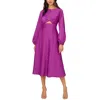 Liv Foster Womens Cut-out Polyester Midi Dress In Purple