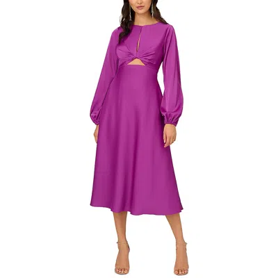 Liv Foster Womens Cut-out Polyester Midi Dress In Purple