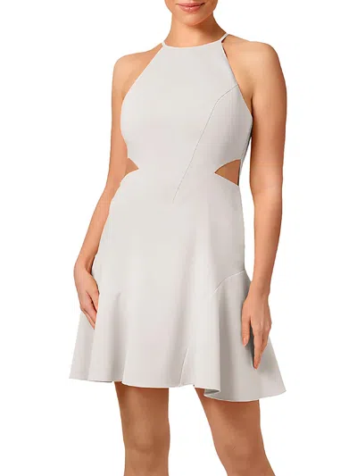 Liv Foster Womens Halter Mini Cocktail And Party Dress In White