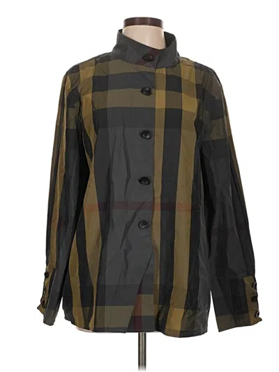 Pre-owned Liv Long Sleeve Blouse In Brown