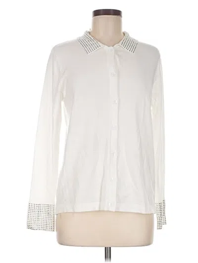 Pre-owned Liv Long Sleeve Blouse In Ivory