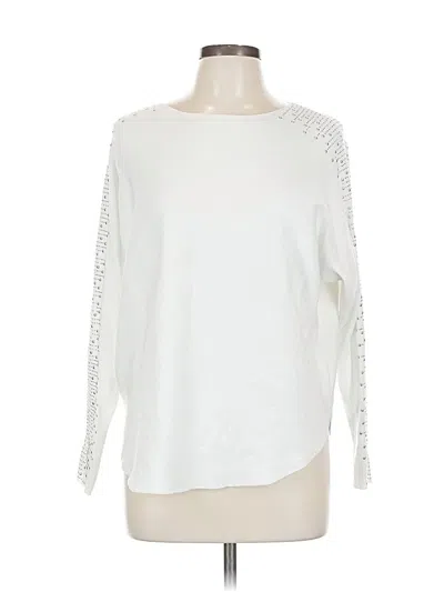 Pre-owned Liv Long Sleeve T-shirt In White