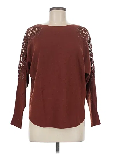 Pre-owned Liv Long Sleeve Top Burgundy Boatneck Tops
