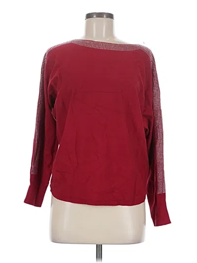 Pre-owned Liv Long Sleeve Top Burgundy Boatneck Tops