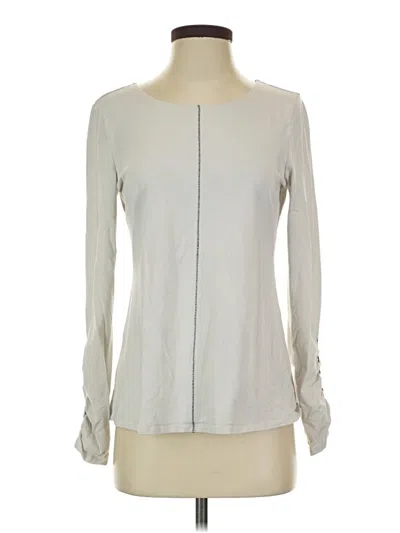 Pre-owned Liv Long Sleeve Top Gray Keyhole Neckline Tops