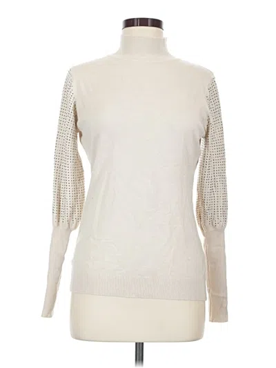 Pre-owned Liv Long Sleeve Top Ivory Turtleneck Tops